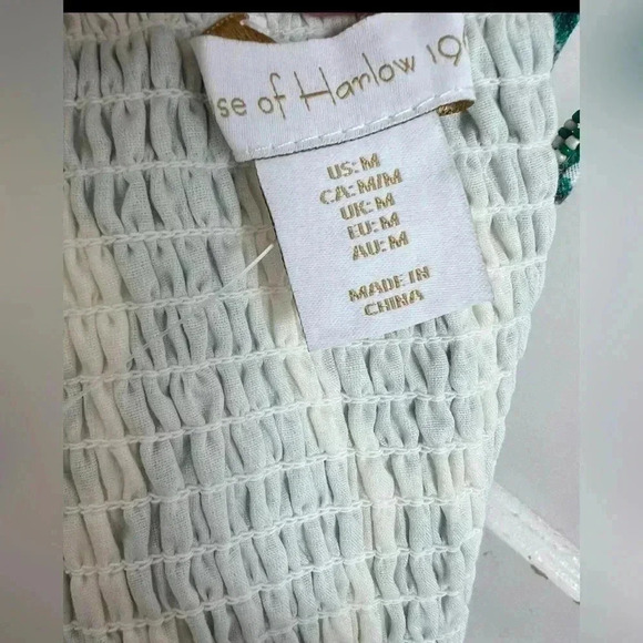 HOUSE OF HARLOW 1960
Linen Blend Boho Floral Bandeau Top NEW Size M - Picture 4 of 5